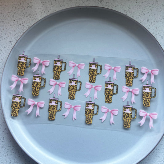 Leopard Stanley & Bows UV DTF WRAP