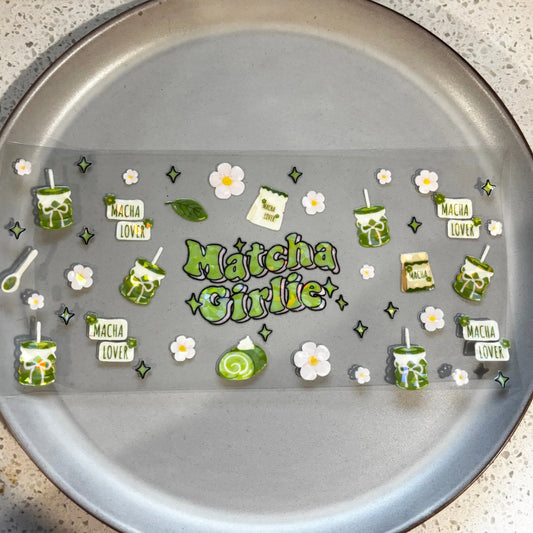 Matcha Girlie Holographic UV DTF WRAP KK Scents & Co.