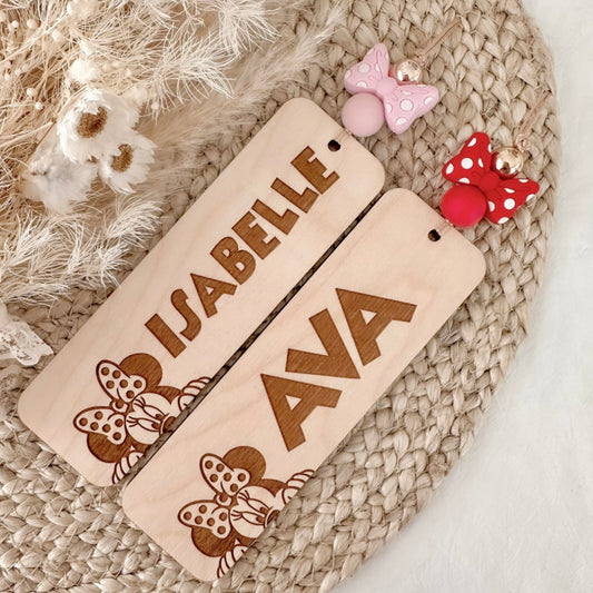 Personalised Minnie Mouse Bookmark