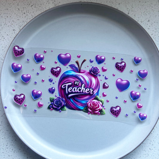 #1 Teacher UV DTF WRAP