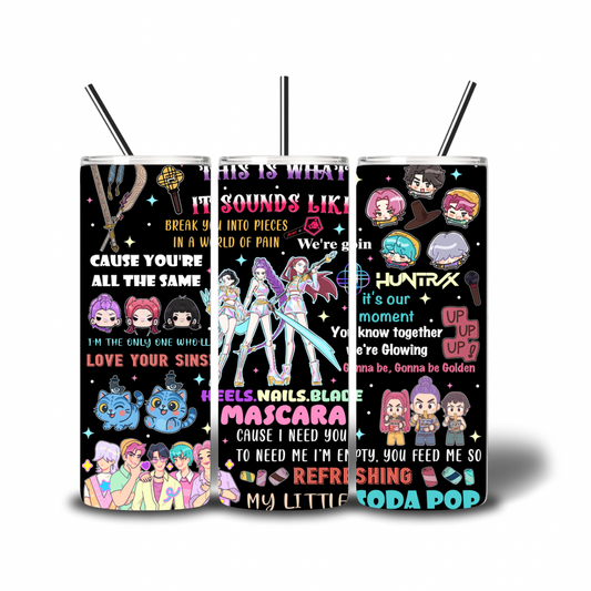 20oz Sub Print - Black KPop Demon Hunters