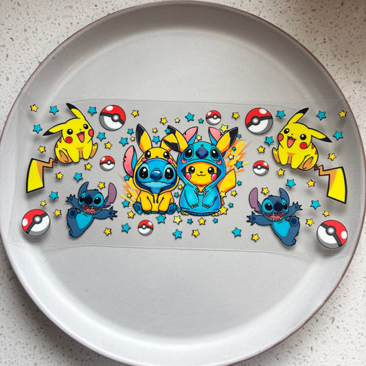Pikachu Stitch UV DTF WRAP