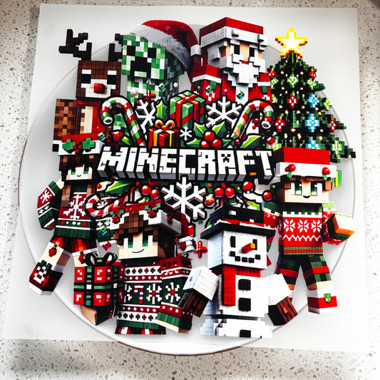 DTF Transfer - Minecraft Christmas
