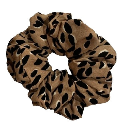 Brown Leopard Scrunchie