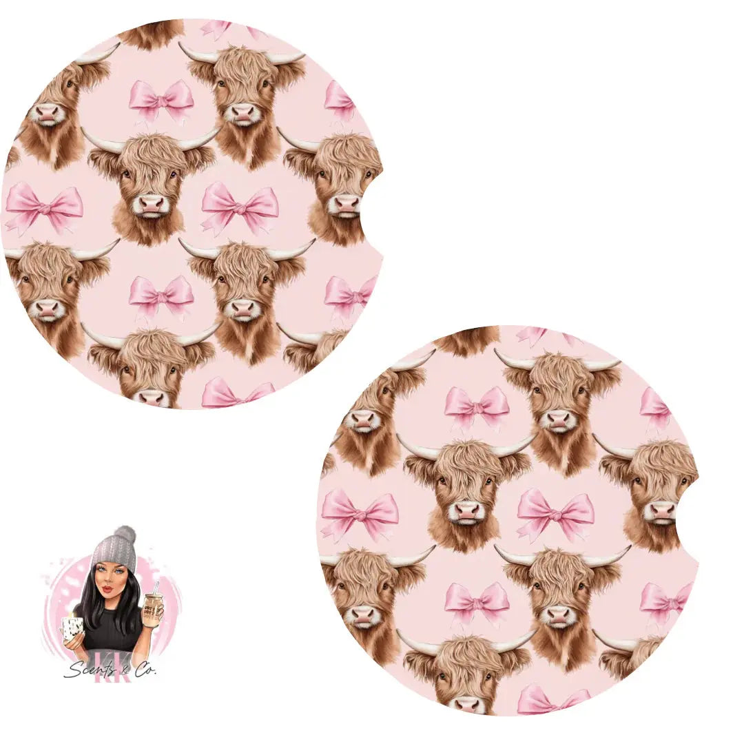 Highland Cow - Car Coaster Sub Print KK Scents & Co.