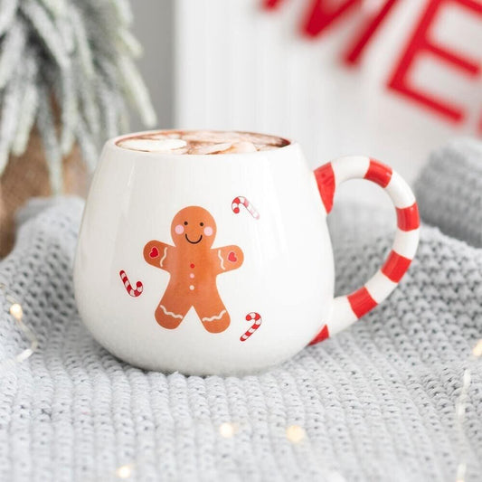 Double Sided Gingerbread Cosy Season Ceramic Rounded Mug