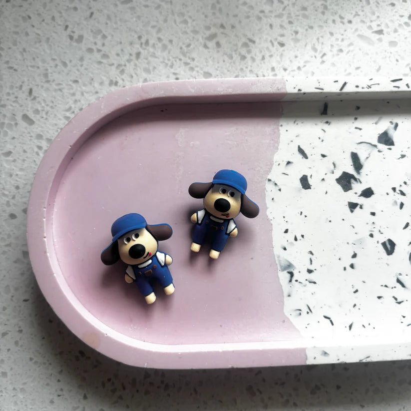 3d Dog Man Focal Silicone Bead