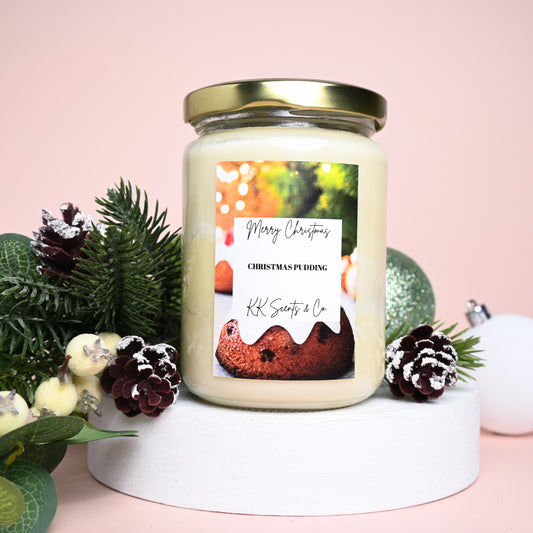 Christmas pudding candle