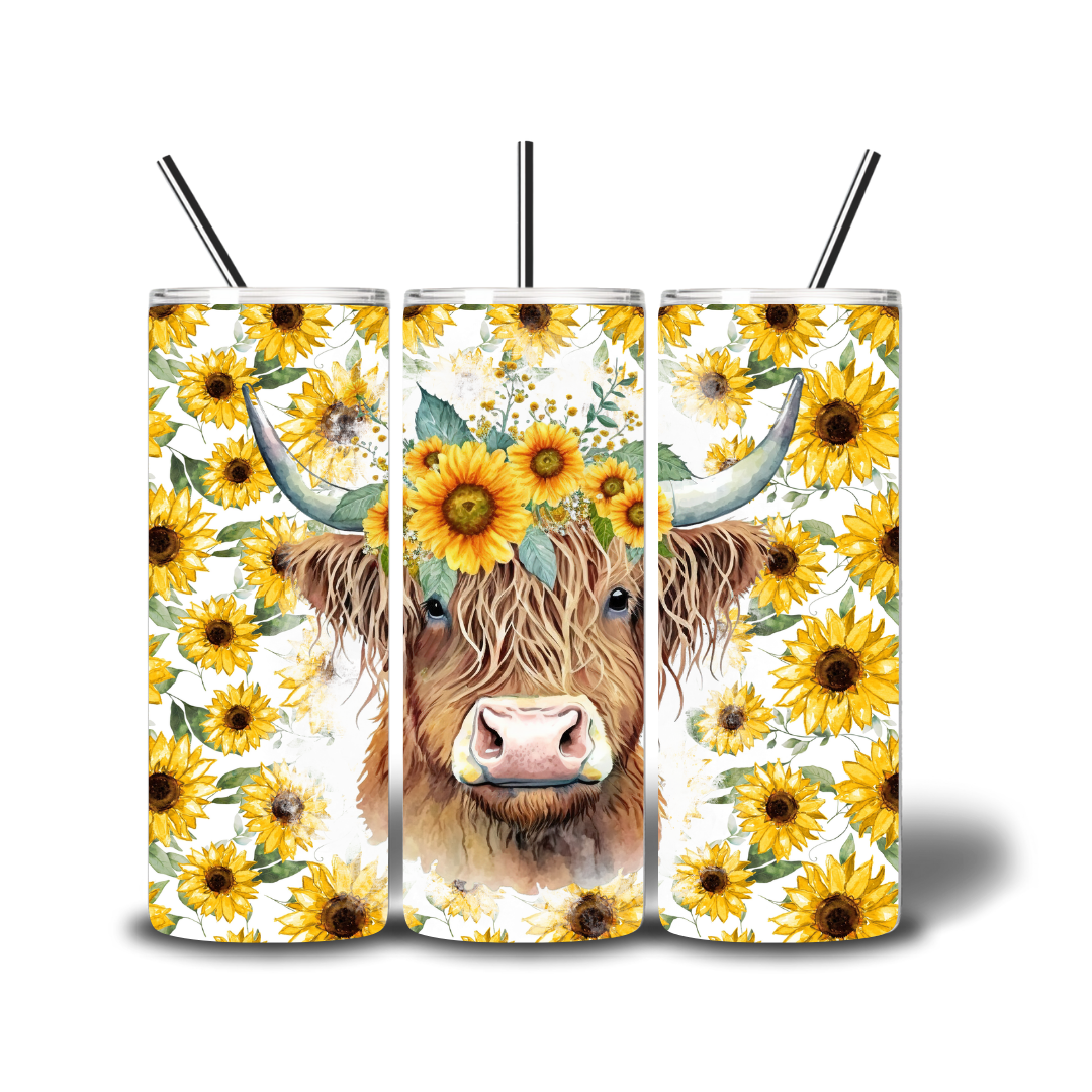 20oz Sub Print - Sunflower Highland