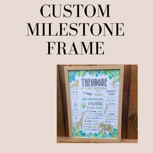 Custom Milestone Framed Board