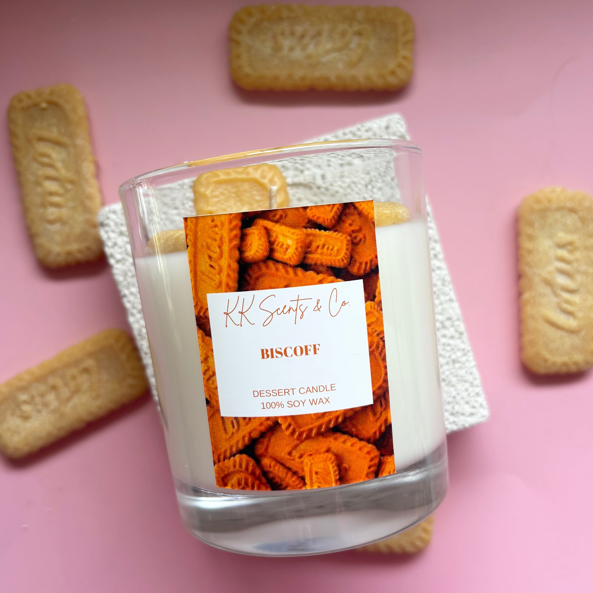 Biscoff dessert candle