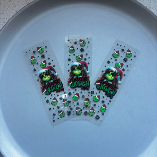 Pen/Bookmark Wrap Decal - Grinch