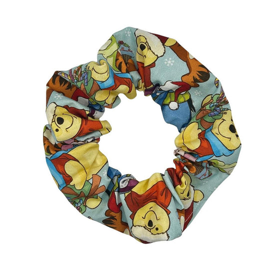Blue Winnie Christmas Scrunchie