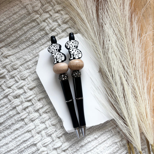 Dalmatian beaded pen