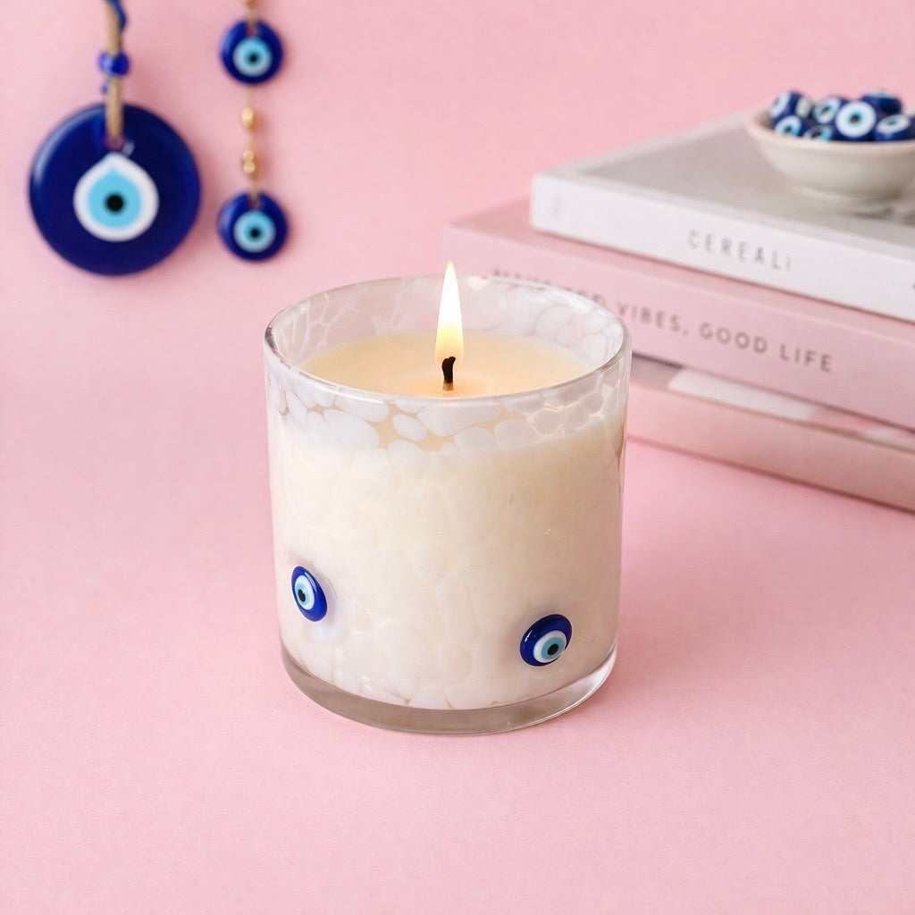 Evil eye candle 