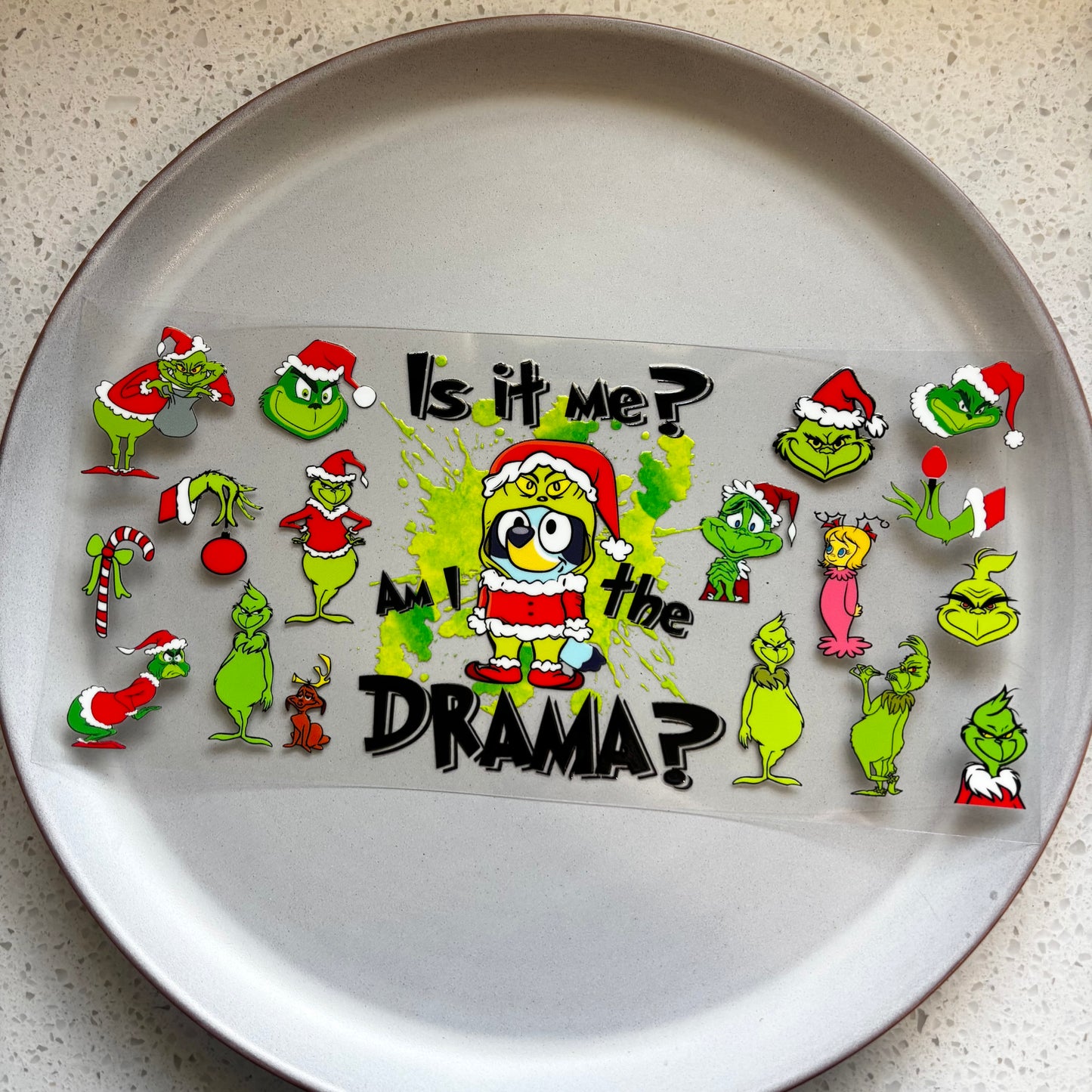 Bluey Christmas UV DTF WRAP