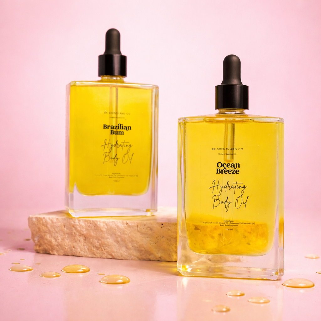 Firming body oil for ageing skin and stretch marks 