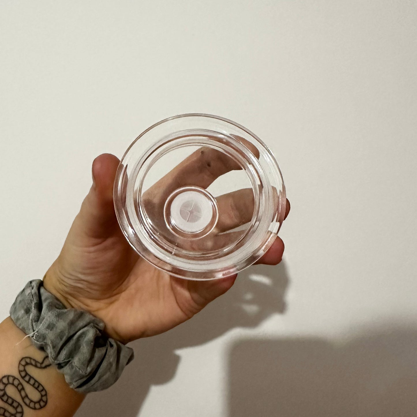 Clear Acrylic Lid For Iced Coffee Glass