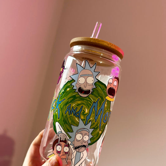 Rick And Morty Iced Coffee Glass