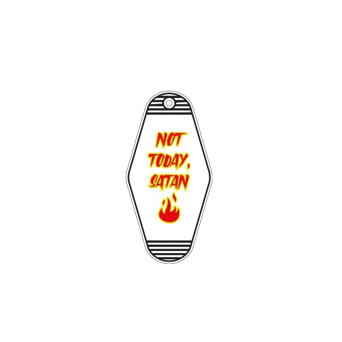 Not Today Motel Keychain UV DTF Decal