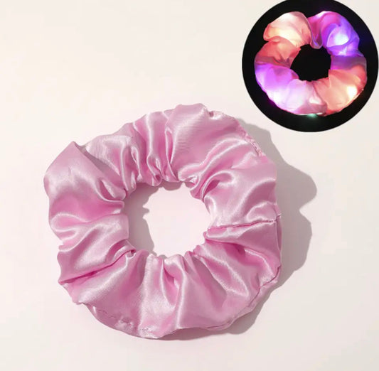 LED Light Up Scrunchie - Pink