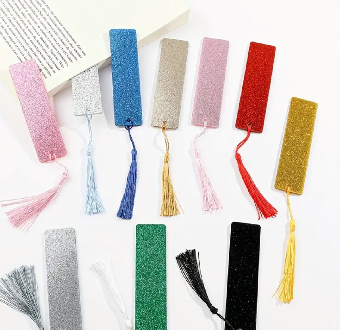 Glitter Bookmark Blank With Tassel