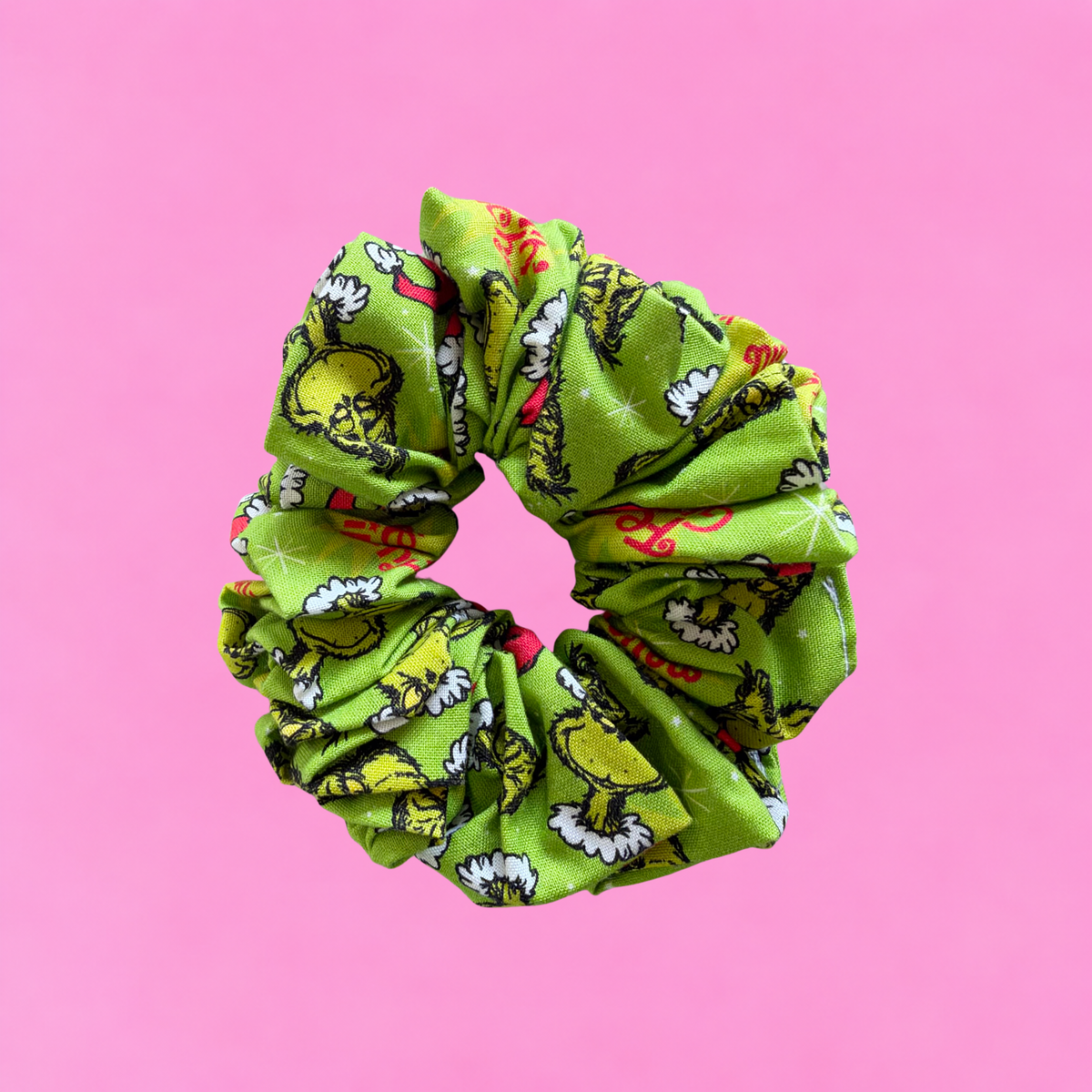 Green grinch scrunchie 