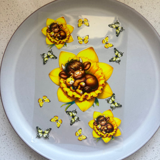 Sunflower Highland - A5 Notepad UV DTF