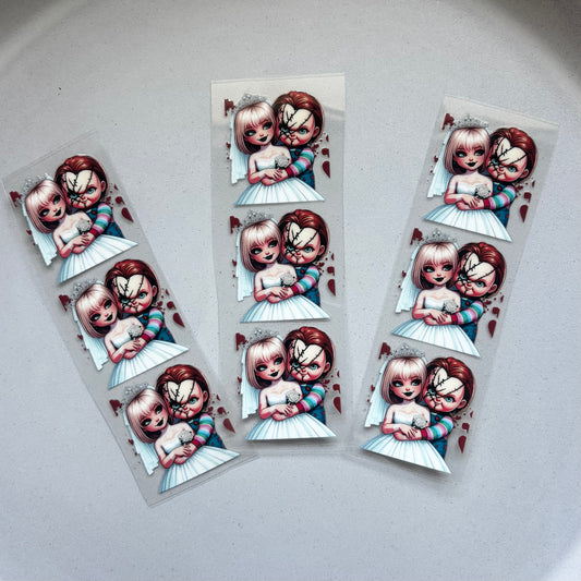 Pen/Bookmark Wrap Decal - Chucky & Tiffany