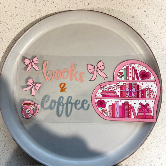 Books & Coffee UV DTF WRAP