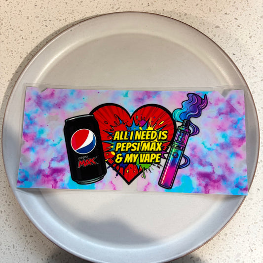 Pepsi Max & Vape UV DTF WRAP