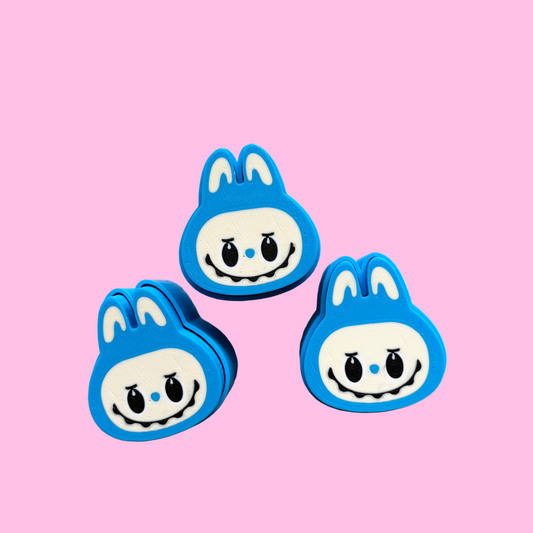 3D Printed Blue Labubu Clicker