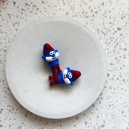3d Smurfs Focal Silicone Bead