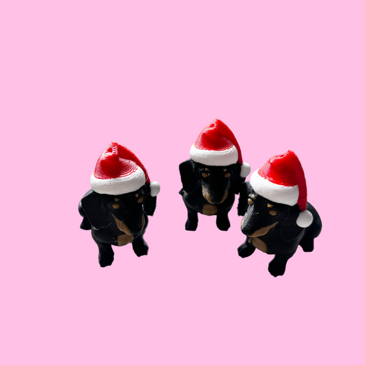 Christmas Dachshund Printed Toy