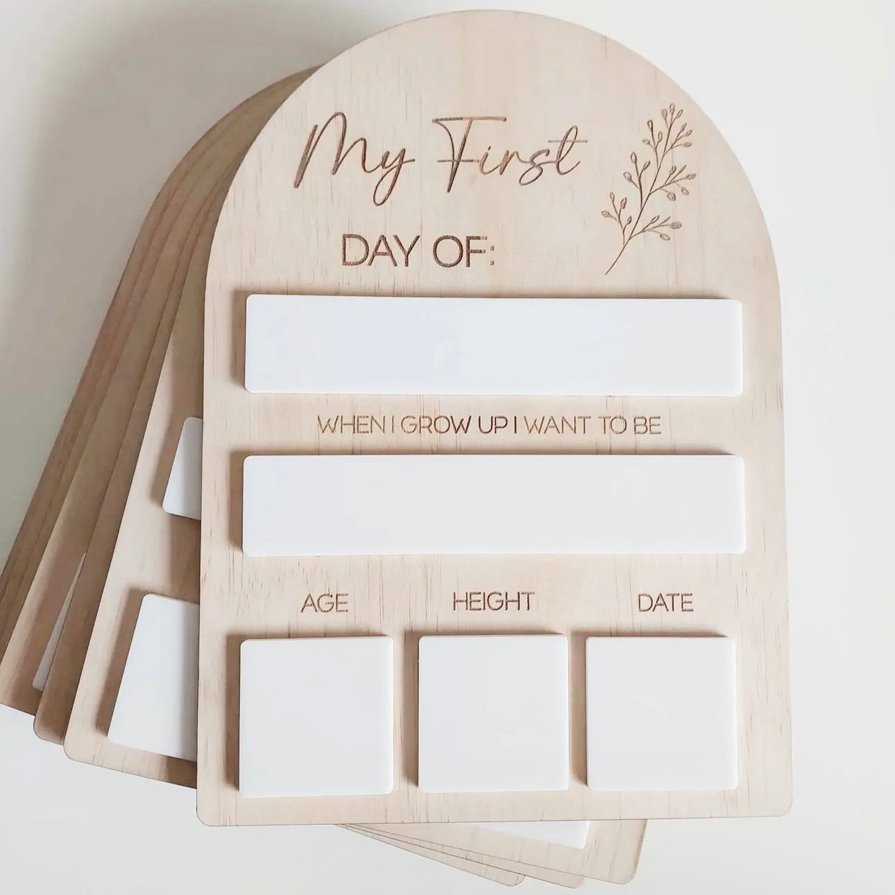 My First Day Wooden Board