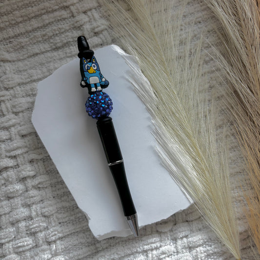 Bluey Beaded Pen