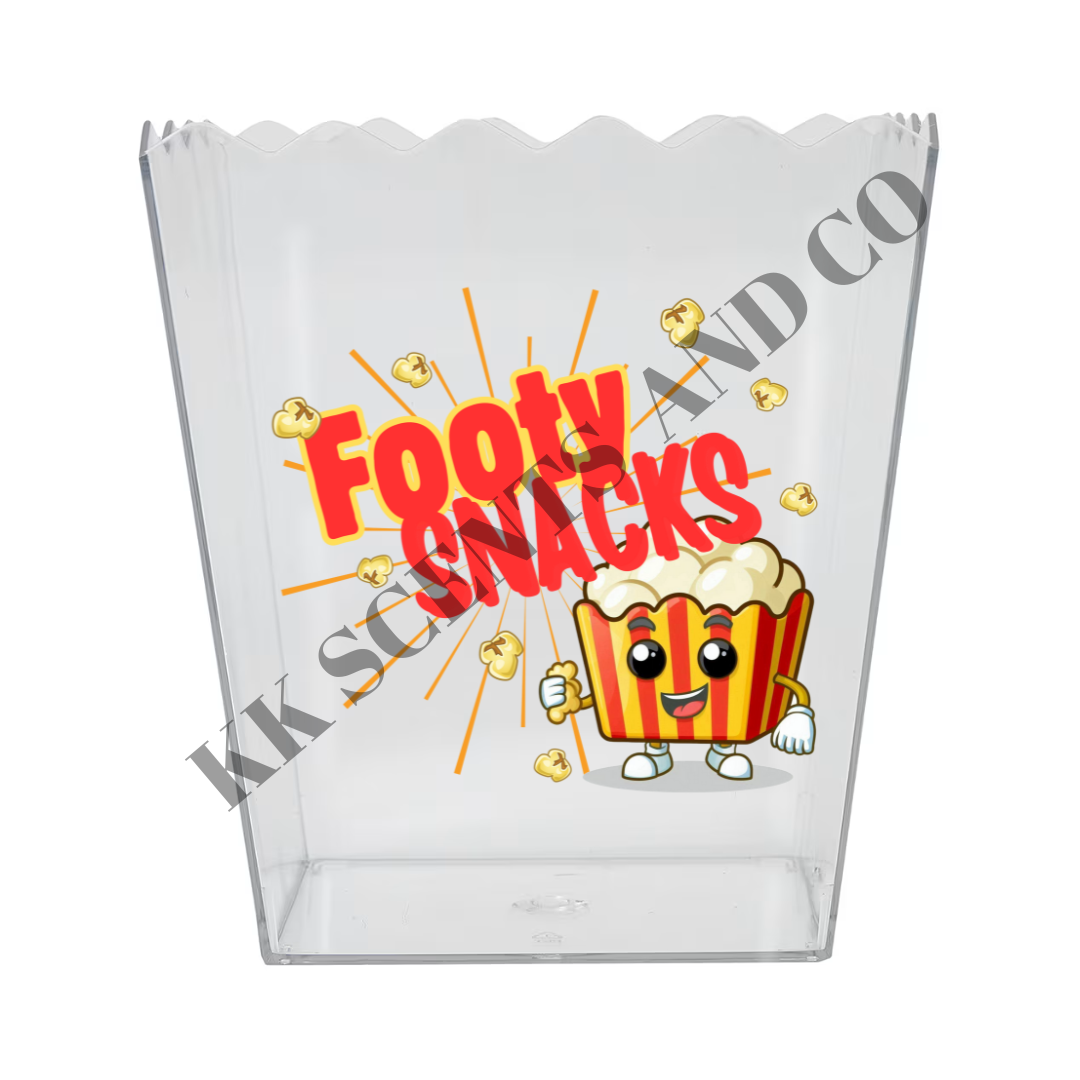 Footy Snacks Popcorn Box Decal