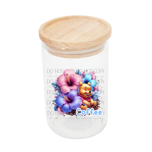 Winnie Canister Decal - Coffee