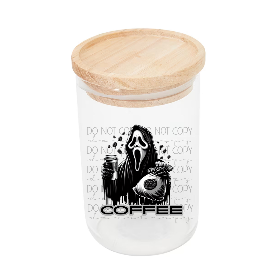 Ghostface Canister Decal - Coffee