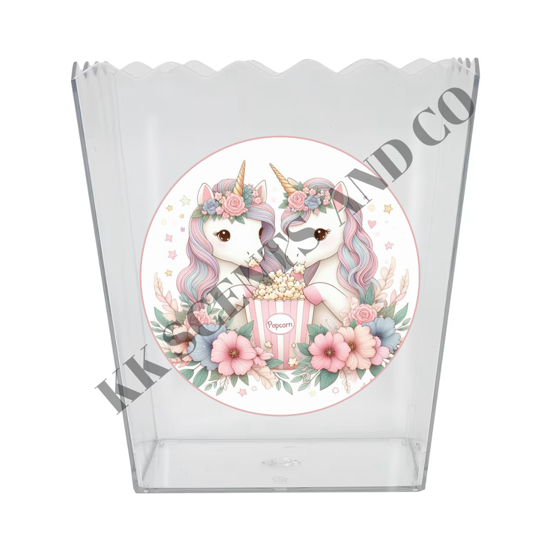 Unicorn Popcorn Box Decal