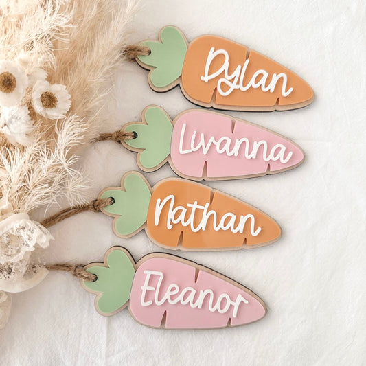 Personalised Easter Basket Tag | Carrot