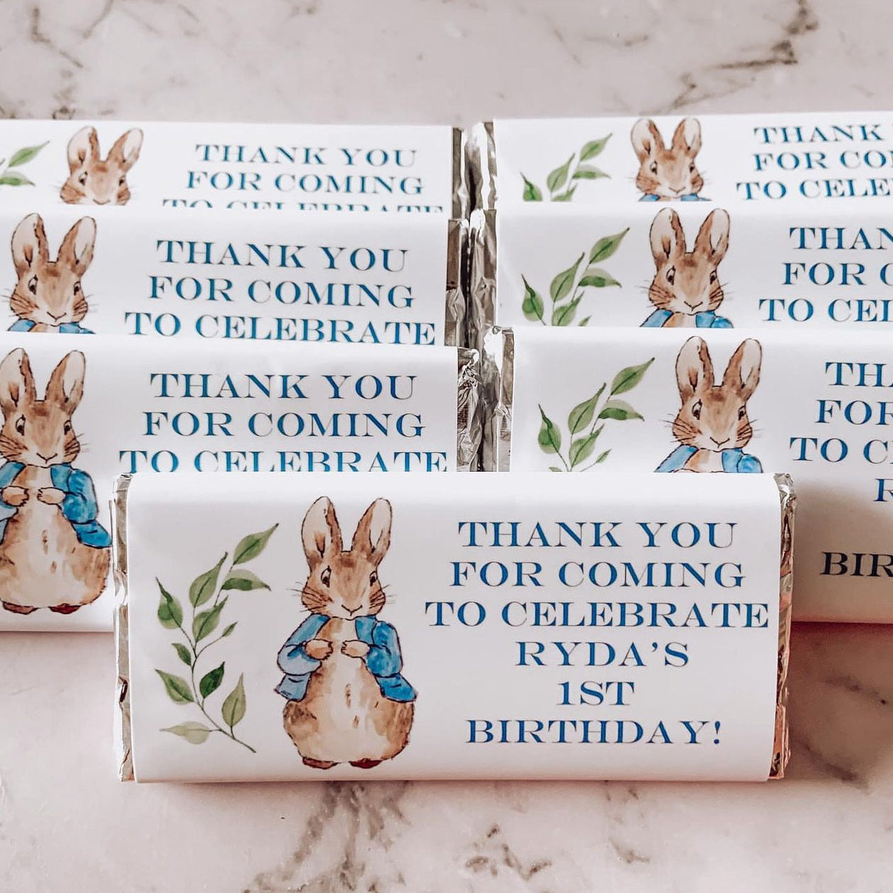 Peter rabbit baby shower event favours