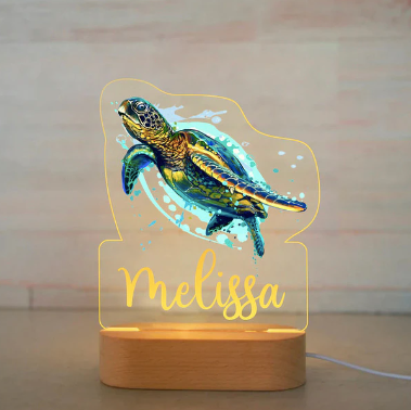 Personalised Turtle Night Light