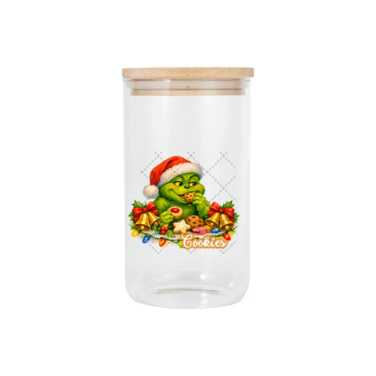 Grinch Canister Decal - Cookies