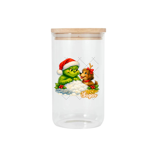 Grinch Canister Decal - Sugar