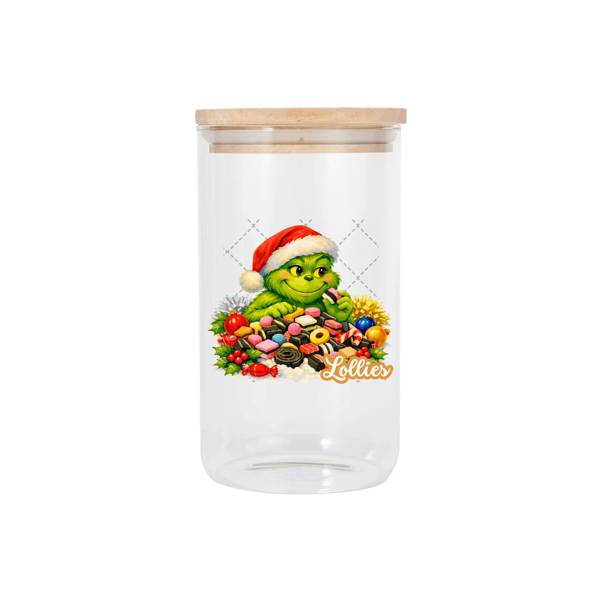 Grinch Canister Decal - Lollies