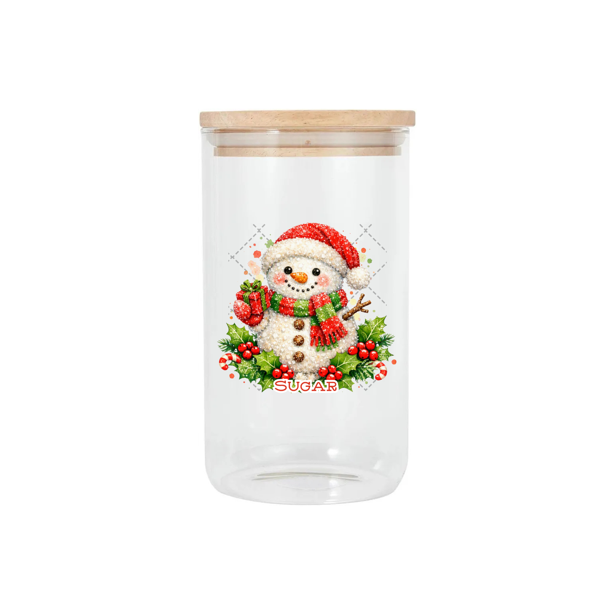 Christmas Canister Decal - Sugar
