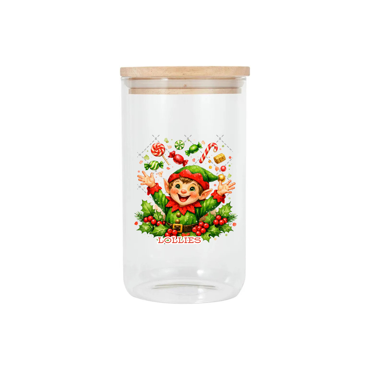 Christmas Canister Decal - Lollies