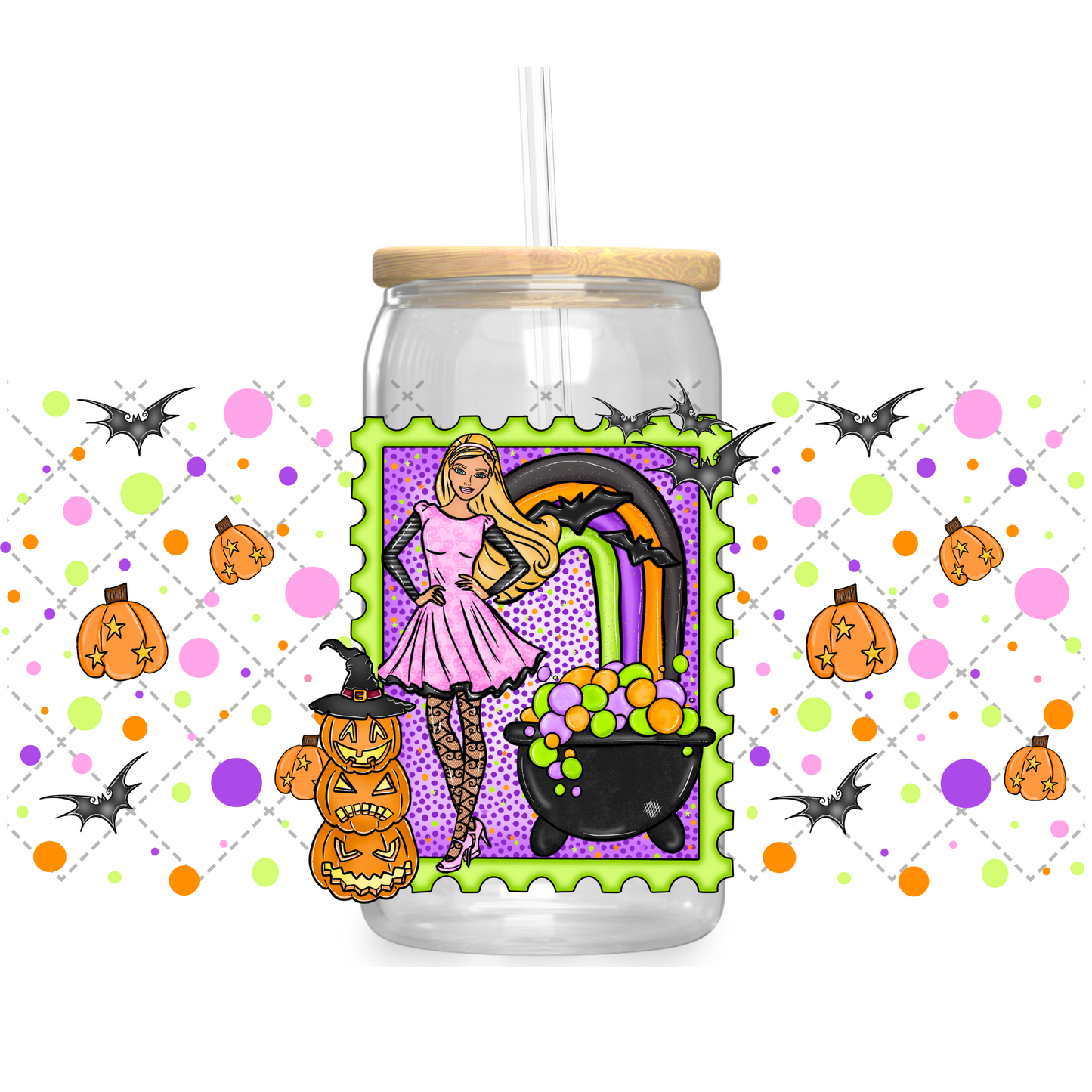 Barbie Halloween UV DTF WRAP