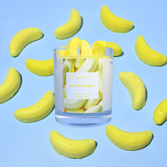 Banana lollies dessert candle Australia 